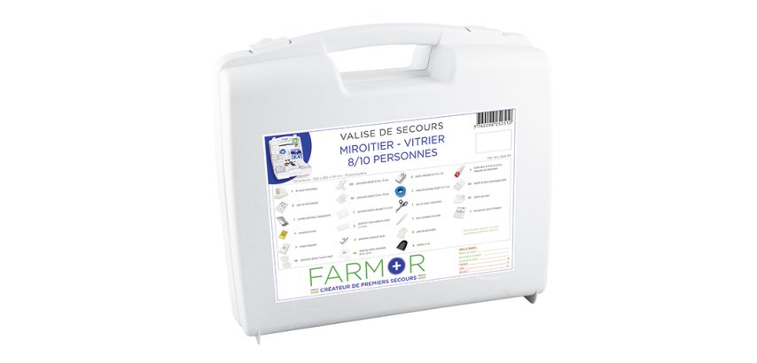 Valise de secours Miroitier/Vitrier 8/10 personnes