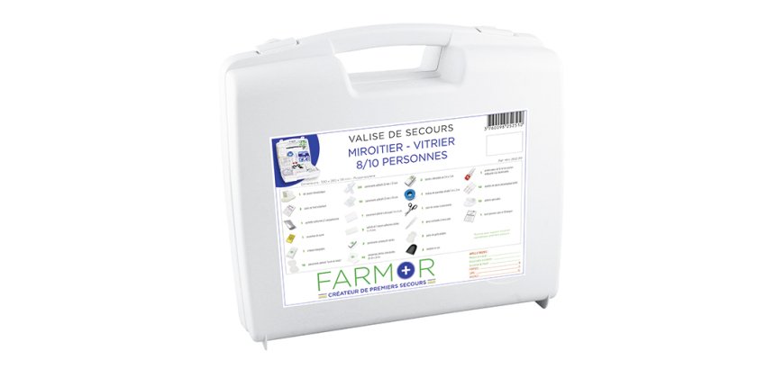 Valise de secours Miroitier/Vitrier 8/10 personnes
