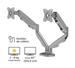 Brazo para monitor doble Eppa™ Plateado Fellowes