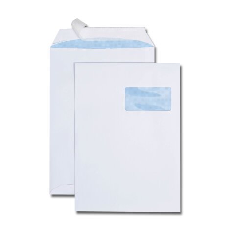 Bolsa sobre blanca 229 x 324 (C4) 100g con ventana 50 x 100 - Caja de 250
