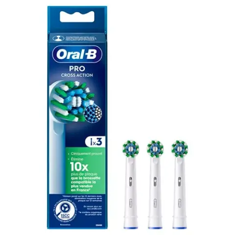 Pack de 3 cepillos Pro Cross Action de Oral B de Braun.