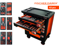 Servante équipée de 43 outils avec 6 modules