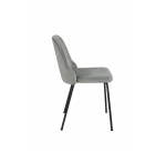 Chaise BELLA , tissu velours et piétement métal noir