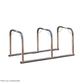 Support vélos en ligne 3 arceaux pour 6 vélos