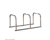 Support vélos en ligne 3 arceaux pour 6 vélos