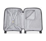 Delsey Belmont plus - Valise cabine Slim 4 doubles roues 55 cm noir
