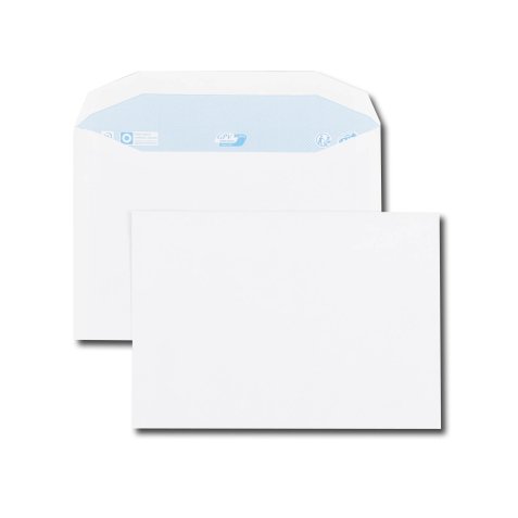Boite de 500 enveloppes patte trapèze blanches C5 162x229 80 g/m² gommées