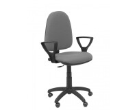 Silla de oficina Ayna brazos fijos ruedas parquet tapizado
