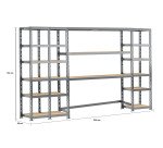 Rayonnage MODULO - Module 4 étagères - 21 plateaux