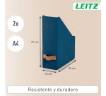 Revistero Leitz Puro, cartón 100% reciclado, pack de 2 - 10 - Azul