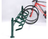 Râtelier New York 5 vélos Zingué + bichromaté + peinture époxy verte