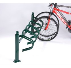 Râtelier New York 5 vélos Zingué + bichromaté + peinture époxy verte
