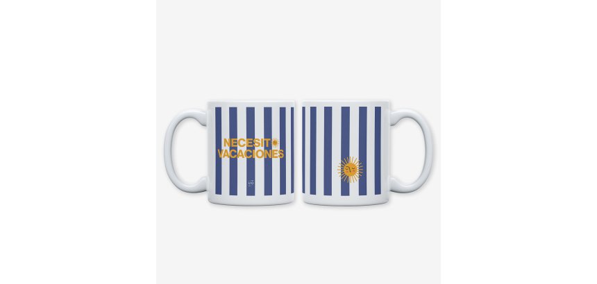 Taza "Necesito vacaciones"