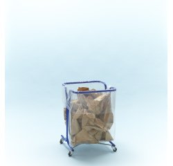 Support sac poubelle 240 litres avec roulettes