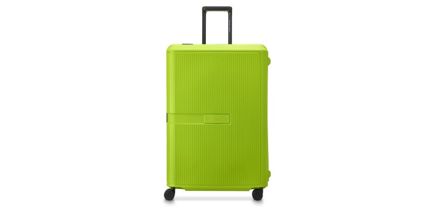 Valise 4 doubles roues 77 cm Color Block Hardside citron