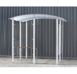 Abri fumeurs métal Modèle en isolé 4 m²