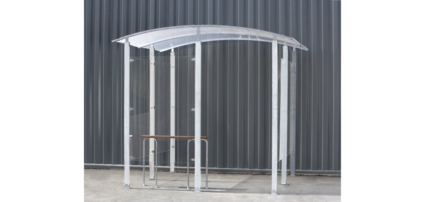 Abri fumeurs métal Modèle en isolé 4 m²