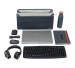 Bolsa de trabajo para Hot Desking de tela, gris