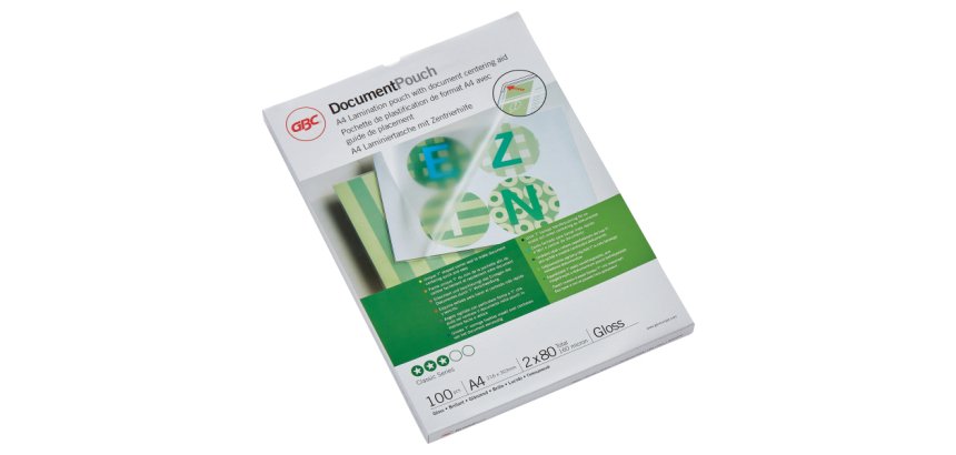 Paquete de 100 fundas de plastificación térmica GBC A4, 2 x 80 micras, brillante