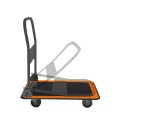 Chariot pliable acier 4 roues charge 150kg