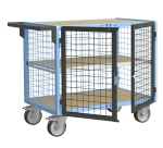 Servante établi équipée, 2 portes grillagées verrouillables, 500 kg