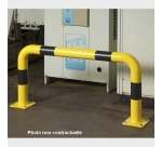Barrières de protection droite ou en angle Tube Ø 60 x 2 mm d'épaisseur  HT 35 x L120 cm - Long. Hors tout 129 cm