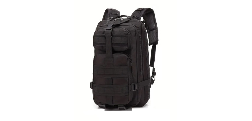 Kit de survie avec sac à dos 25 L noir - trousse de secours 70 pièces