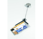 Porte-badge DELUXE PRO pour 2 cartes de sécurité avec enrouleur chromé - Boîte de 10 pièces