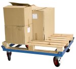 Rouleur de palettes 500 kg 1200 x 1000 mm