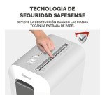 Destructora Trituradora de documentos Fellowes LX65 corte en partículas 11,5L P-4 blanca