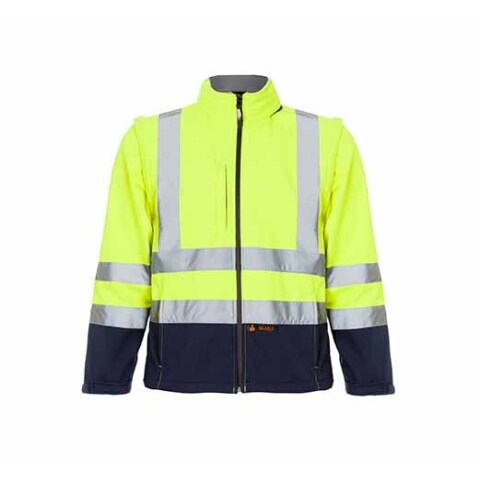 softshell alta visibilidad bicolor talla M - Azul marino