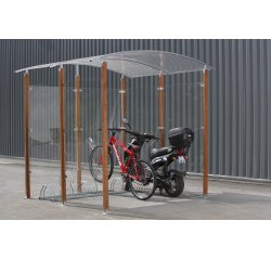 Abri vélos 4m² Modèle avec Piliers en bois