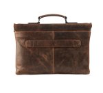Lederen aktentas met laptop pocket 15,6"
