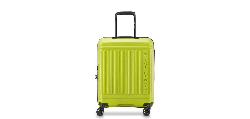 Delsey Lutece - Valise extensible 4 doubles roues - 55 cm citron vert