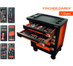 Servante équipée de 112 outils avec 6 modules