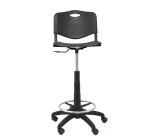 Taburete Robledo PVC negro