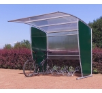 Abri motos / vélos / abribus coloris vert