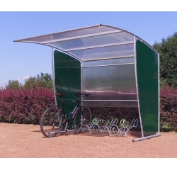 Abri motos / vélos / abribus coloris vert