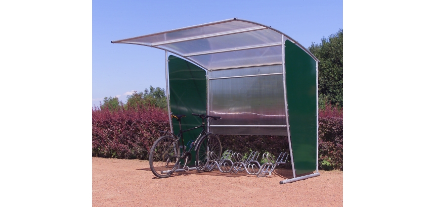 Abri motos / vélos / abribus coloris vert