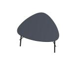 Table basse Lazy 50 x 60 cm pied noir