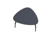 Table basse Lazy 50 x 60 cm pied noir