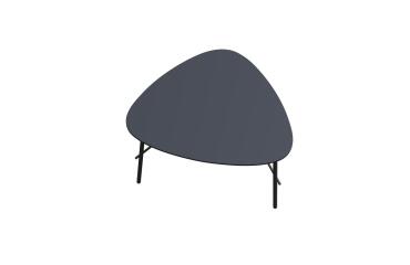 Table basse Lazy 50 x 60 cm pied noir