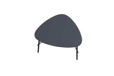 Table basse Lazy 50 x 60 cm pied noir