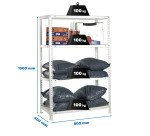 Estantería Simón Classic comfort mini 4/400 blanco