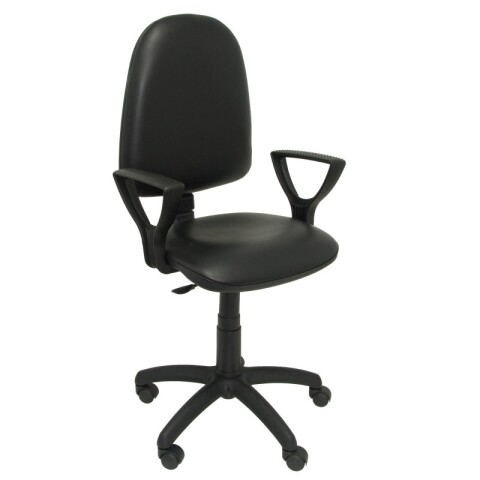 Ayna similpiel brazos fijos - Negro