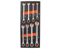 Module 8 clés mixtes à cliquet pour servante d'atelier