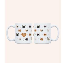 Taza "Amor gatuno" 350ml, cerámica 
