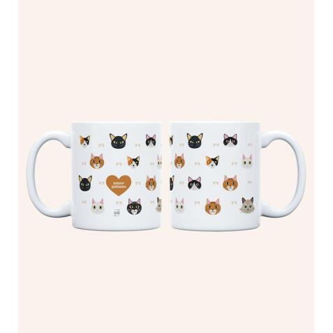 Taza "Amor gatuno" 350ml, cerámica 
