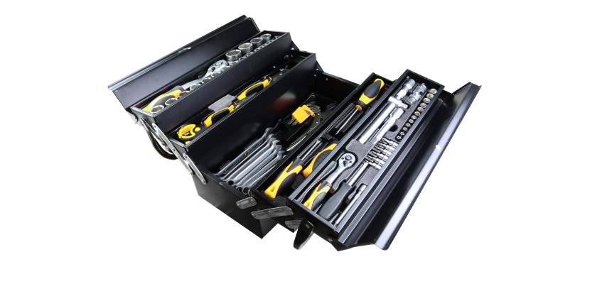 Caisse à outils métal 86 pièces Mekano