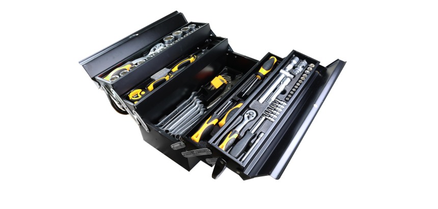 Caisse à outils métal 86 pièces Mekano